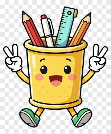 Happy Cartoon Pencil Case PNG