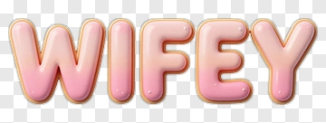 Wifey Cookie Letters PNG