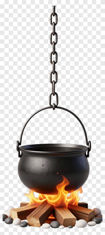 Cauldron Over Fire PNG