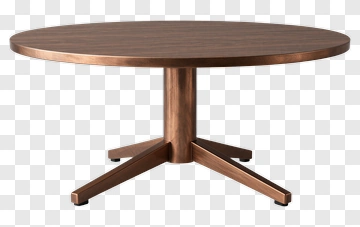 Wooden Table With Star Base PNG