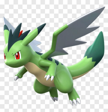 Green Dragon Pokemon Flying PNG