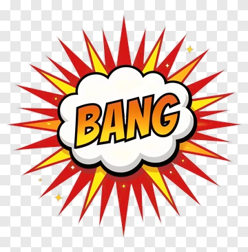 Comic Bang Explosion Graphic PNG