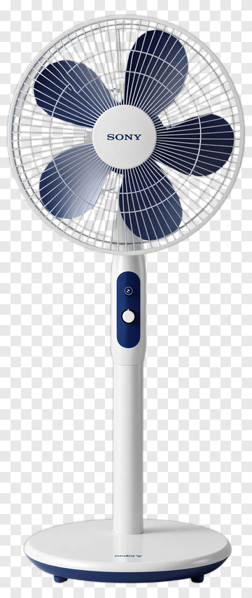 Sony Standing Fan In White And Blue PNG