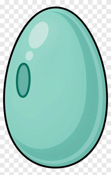 Cyan Cartoon Egg PNG