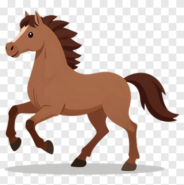 Brown Horse Cartoon PNG