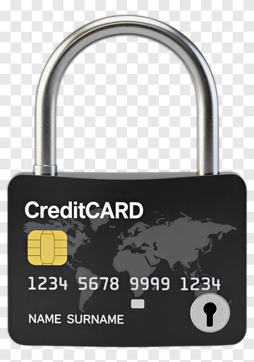Credit Card Padlock PNG