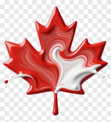 Canadian Maple Leaf Paint Splash PNG