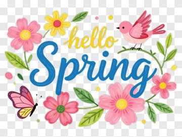 Hello Spring PNG