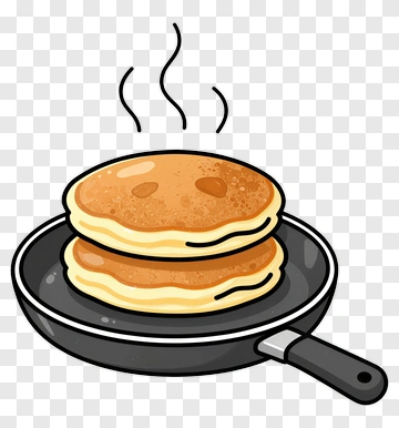 Stack Of Pancakes In Frying Pan PNG