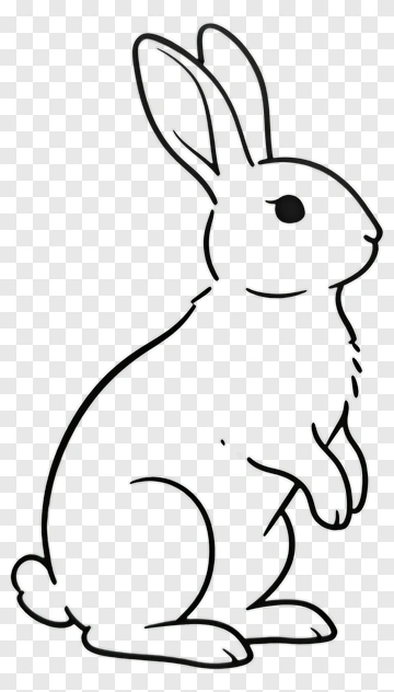 Simple Rabbit Outline PNG