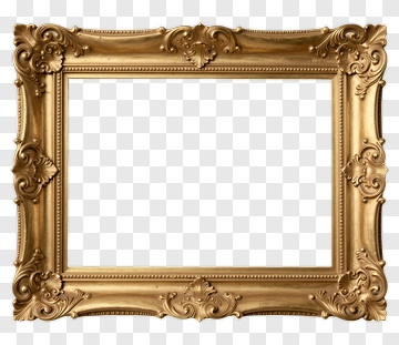 Gold Ornate Picture Frame PNG