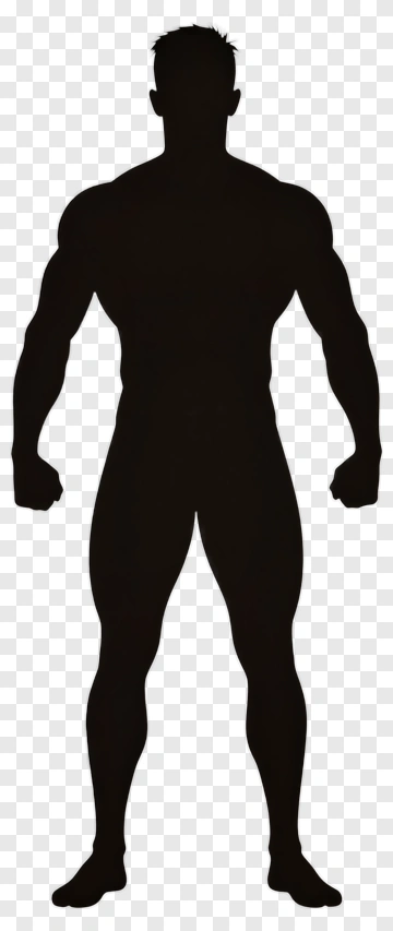 Muscular Man Silhouette PNG