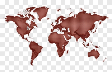 World Map In Pixel Style PNG