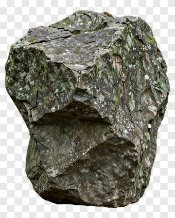 Rough Rock With Moss PNG