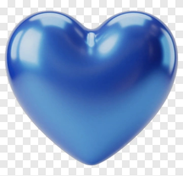 Blue Heart 3D PNG