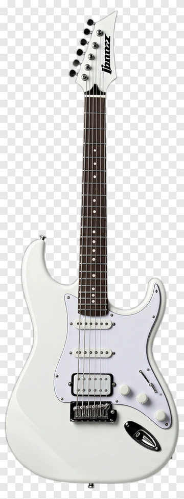 White Ibanez Electric Guitar PNG