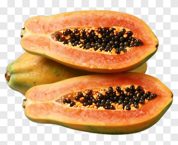 Fresh Papaya With Seeds PNG