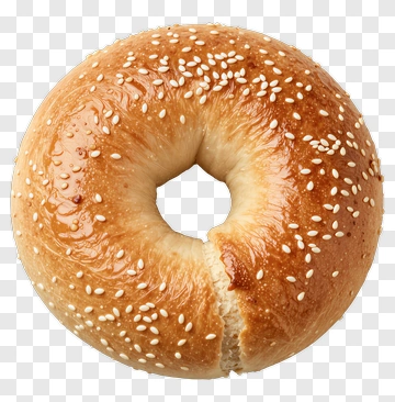 Fresh Bagel With Sesame Seeds PNG