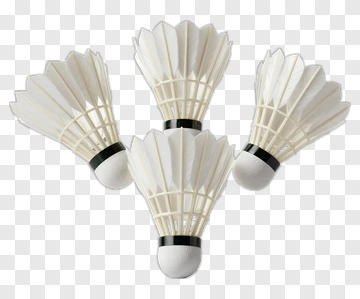 Badminton Shuttlecocks In White And Black PNG