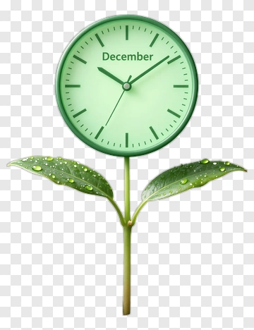 Clock Growing From Soil PNG