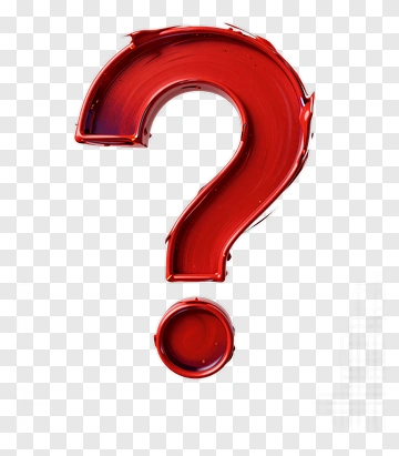 Red Painted Question Mark PNG