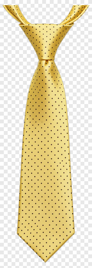 Yellow Tie With Black Dots PNG