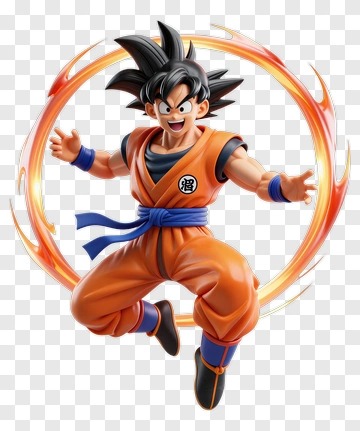 Goku In Energy Ring PNG