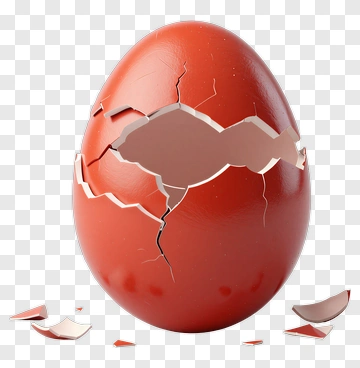 Cracked Red Egg PNG