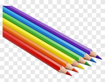 Rainbow Color Pencils For Art PNG
