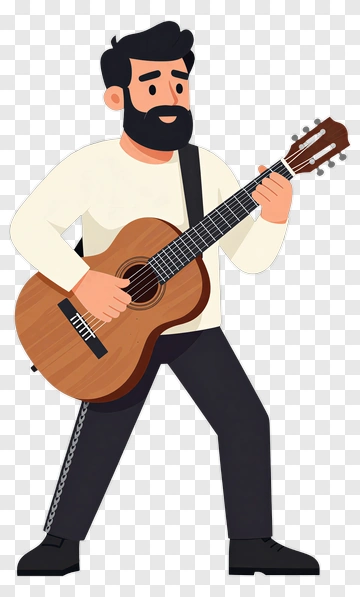 Man Playing Guitar PNG