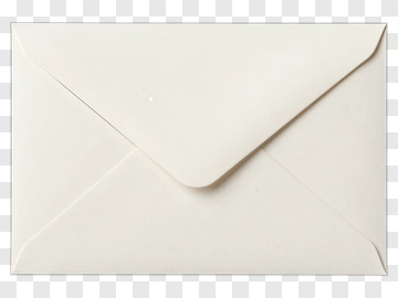 White Envelope On Gray Surface PNG