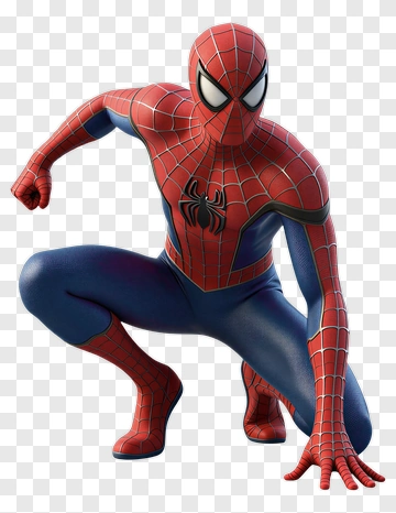 Spider-Man In Crouching Stance PNG