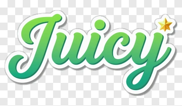 Juicy Text Logo Design PNG