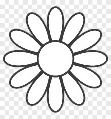 Simple Flower Outline PNG