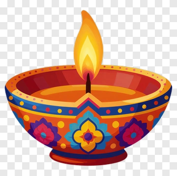 Diya With Flame PNG