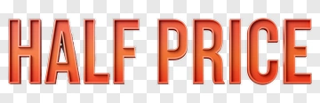 Half Price Sale Text PNG