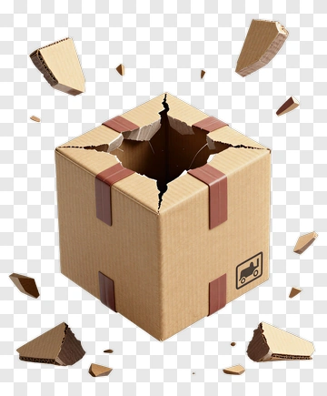 Breaking Cardboard Box PNG