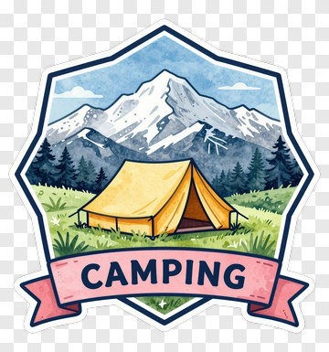 Camping Adventure In The Mountains PNG