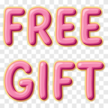 Free Gift Text PNG