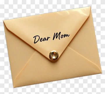 Envelope With Dear Mom Message PNG