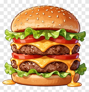 Double Cheeseburger PNG