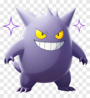 Gengar With Sparkling Stars PNG