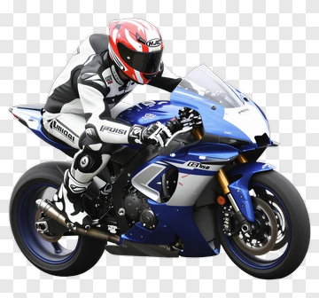 Motorcycle Rider In Action PNG