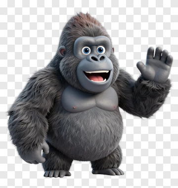 Friendly Gorilla PNG