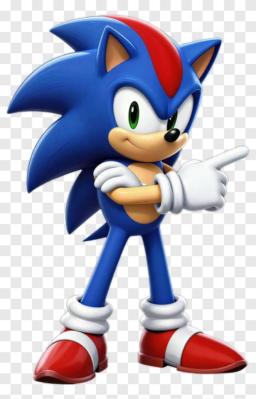 Sonic The Hedgehog Pointing Forward PNG
