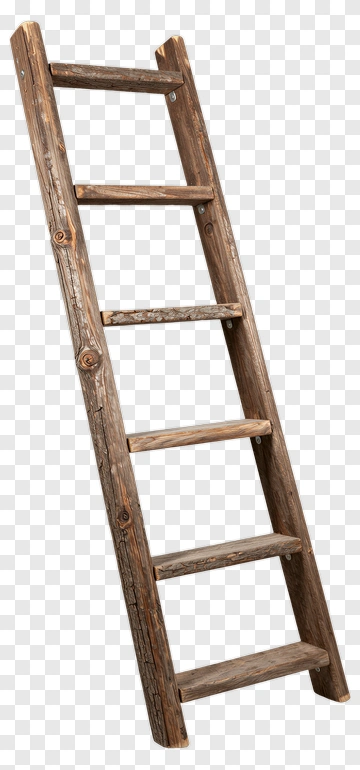 Rustic Wooden Ladder PNG