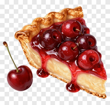 Cherry Pie With Fresh Cherry PNG