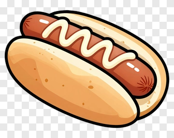 Hot Dog With Mustard PNG