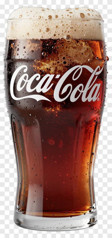 Coca-Cola In A Glass With Foam PNG