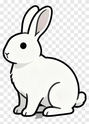 White Rabbit Cartoon PNG